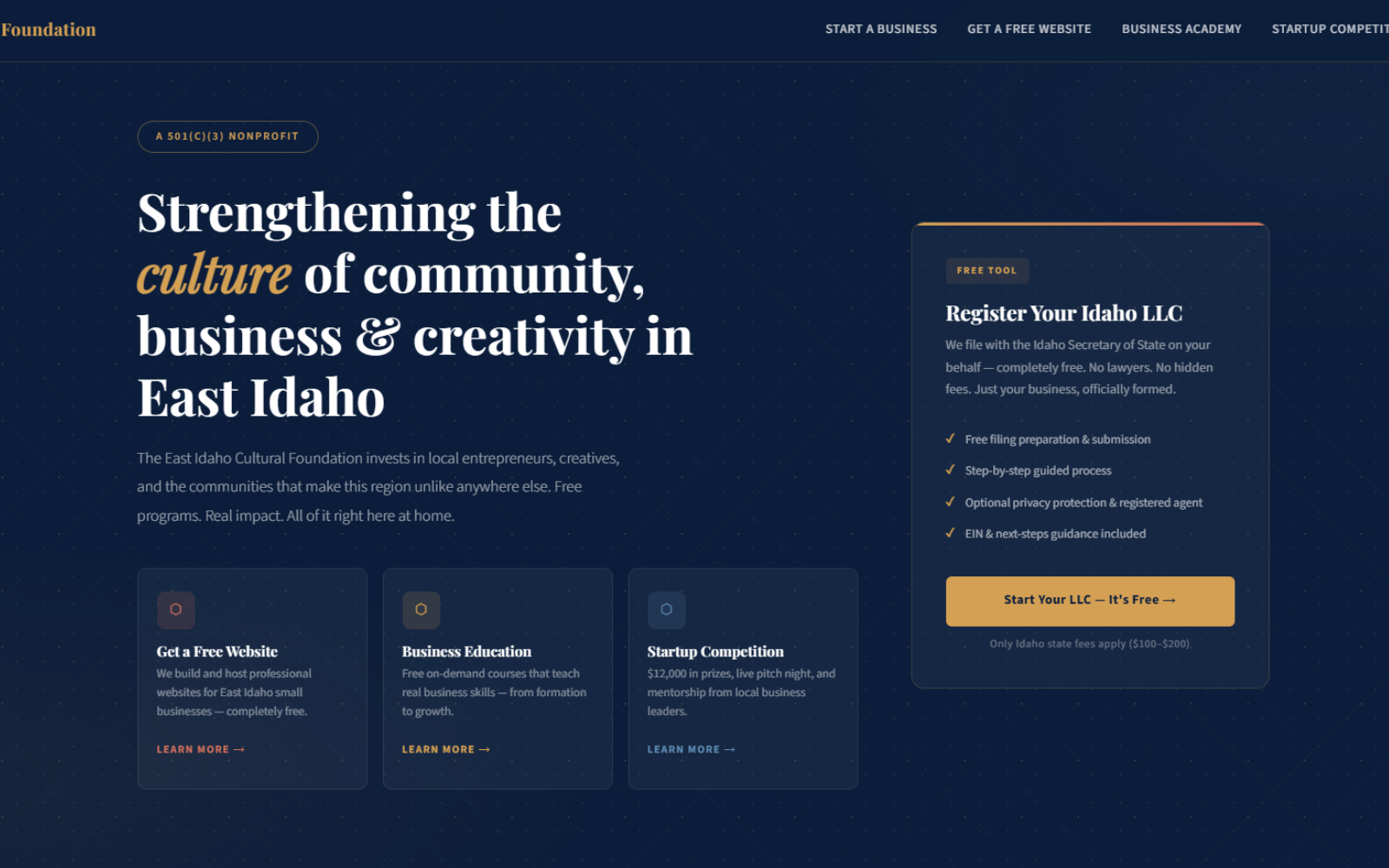 East Idaho Cultural Foundation website